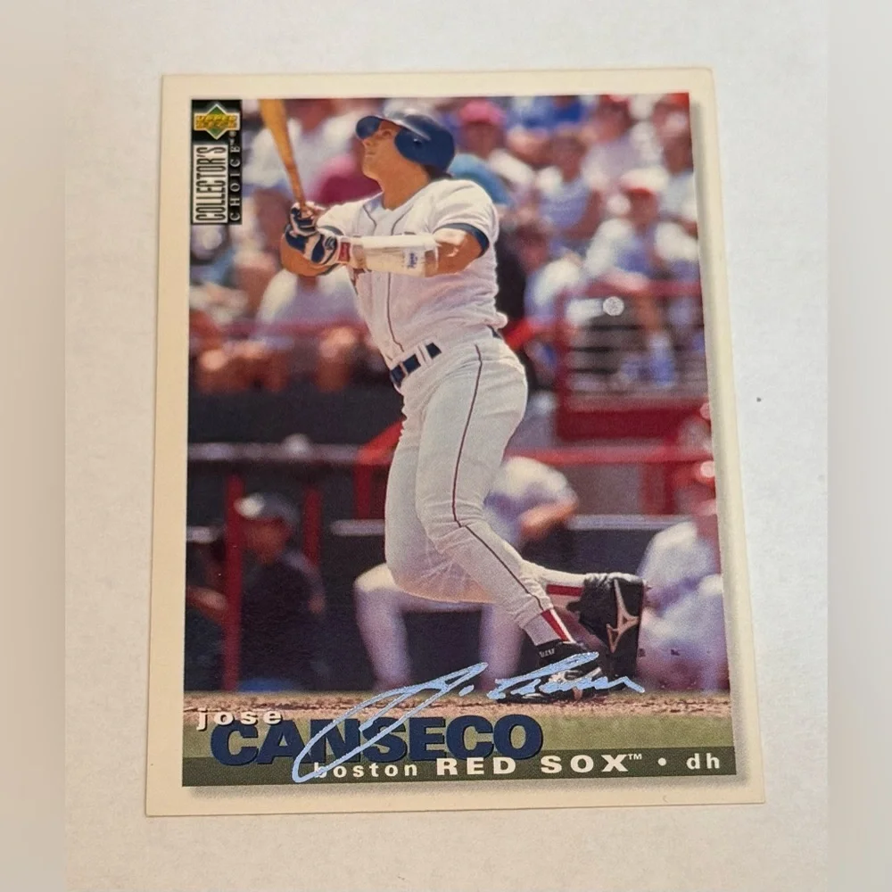 Trading card baseball 1995 The Upper Deck # 415 José Canseco silver signature - Picture 3 of 8